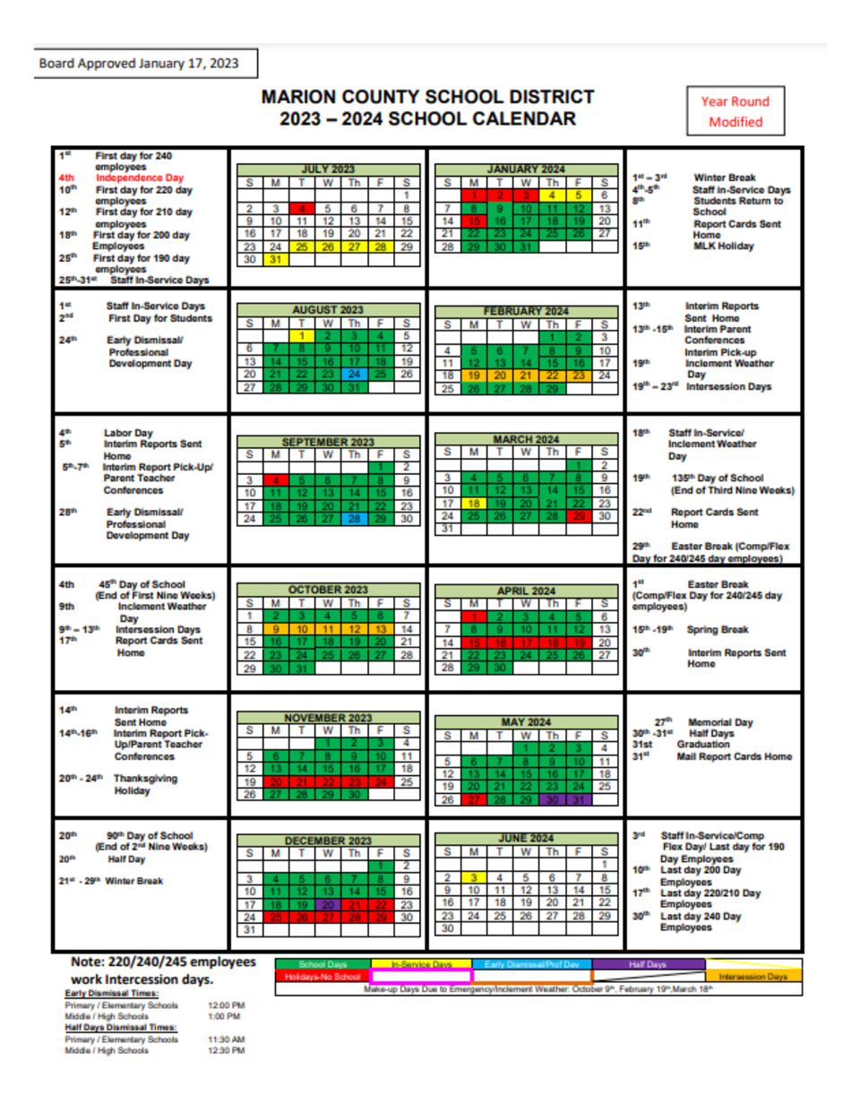 Calendar